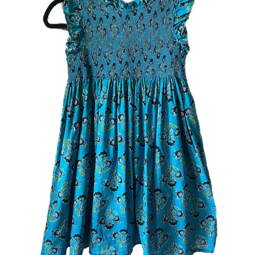 Girls Cotton Floral Boho Party School dress frilly young lady